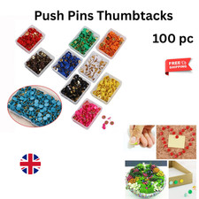 Coloured Drawing Pins 16 Colour Options & Assorted Thumb Tacks 9.5mm Pins & Thumbtacks price
