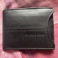 Men's Leather Wallet Black Swiss Gear With Card Holder - Outside Pocket Wallet (Outdoor) price