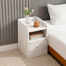 Small Slim Narrow 1 Drawer Cabinet Bedside Table Bedroom Nightstand Furniture Baby Room Nightstand price