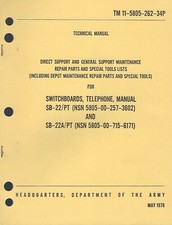 Historical book for Switchboards, Telephone, Manual SB-22/PT, Depot Repair Parts Phone Switchboards price