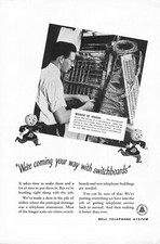 Bell Telephone System Switchboards at New Telephone Buildings Vintage Print Ad Phone Switchboards price