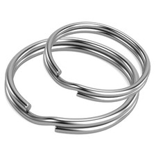 *CHOOSE SIZE* 10mm - 38mm Keyring Silver Split Ring Metal Key Rings Splitring Silver Ring price