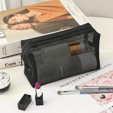 Transparent Cosmetic Bag Travel Makeup Toiletry Storage Mesh Zipper Pouch Makeup Bag price