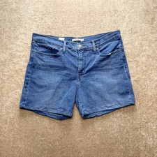 Levi's 311 Capri Shorts Womens W33 Blue Denim Medium Wash Regular Fit Classic Shorts & Capri (Outdoor) price