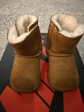 UGG Chestnut Keelan Toddler Sheepskin Lined Boots Winter Cozy Brown Size 2/3 Baby Booties price