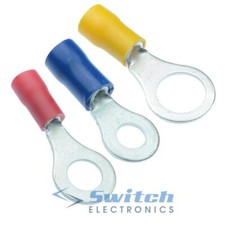Red / Blue / Yellow Insulated Crimp Ring Terminal Connector Electrical Connector Connector price