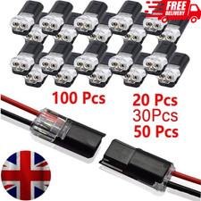 50 pcs Double-Wire Plug-in Connector, Cable Clamp with Locking Buckle, AWG 18-22 Connector price