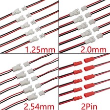 2/5/10 Pairs JST 1.25mm / PH 2.0mm / XH 2.54mm 2-Pin Male Female Connector Cable Connector price