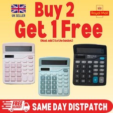12 Digit Display Large Button Desktop Calculator Home Office School Stationery Calculator price