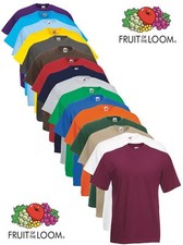 Fruit of the Loom Plain Blank Mens Mans Cotton Tee Shirt Tshirt Value T-Shirt Men's Jersey price