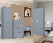 High Gloss Bedroom Furniture Set 2 Door Wardrobe 4 Drawers Chest & Bedside Table Bedroom Set price