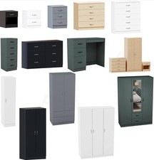Riano Chest Drawer Bedside Wardrobe Dressing Table Trio Set Bedroom Furniture Bedroom Set price