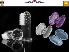 Baby Silicone Finger Toothbrush Soft Teether with Case Gum Tongue Massage Brush Baby Toothbrush Case price