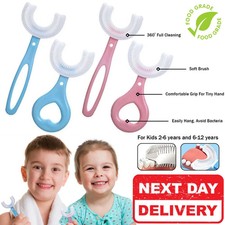 Kids U-shape Toothbrush Children’s Silicone 360° Thorough Cleaning Teeth Brush Baby Toothbrush Case price