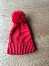M&S junior winter red knitted beanie hat size 10-13 years Kids' Beanie price