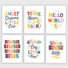 Nursery Prints Set Child Baby Kids Room Pictures Wall Art Decor Christmas Gifts Baby & Kids' Room Set price