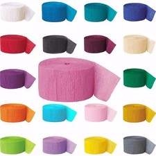 3 x Crepe Paper Rolls 81ft - Streamer Decoration Bunting 24 metres -19 Colours Crepe Paper price