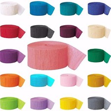 24 x Crepe Paper Rolls 81ft - Streamer Decoration Bunting 24 metres -19 Colours Crepe Paper price
