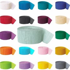 6 x Crepe Paper Rolls 81ft - Streamer Decoration Bunting 24 metres -19 Colours Crepe Paper price