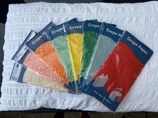 Crepe Paper TWO Packs of 51CM X 1.5M For Crafts And Packing In Various Colours Crepe Paper price