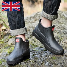 Mens Wellington Rain Boots Garden Outdoor Wellies Boots Short Ankle Shoes Size Q Boots (Outdoor) price