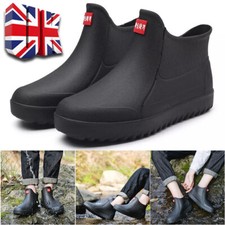 Mens Wellington Rain Boots Garden Outdoor Wellies Boots Short Ankle Shoes Size H Boots (Outdoor) price