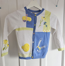 TU Girls Multicolour Knit 100% Cotton Button Round Neck Cardigan 4-5 Years Girls' Cardigan price
