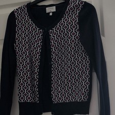J Jeans Jasper Conran Girls 11-12 Years Navy Geometric Cardigan Girls' Cardigan price