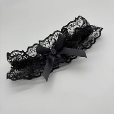 Women Bridal Black Garter Lace Bowknot Belt Wedding Party Sexy Lingerie UK POST Garter Belt price