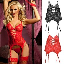 Lace Bowknot Suspender Garter Belt Set Sexy Thigh High StockingsUK Fast Dispatch Garter Belt price