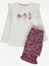 New With Tags Girls Floral Fairy Long Sleeve Pyjamas Age 6-7 Years Girls' Pajamas price