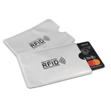 RFID Blocking Bank Card Sleeve Debit Credit Contactless Protection Wallet Silver Unisex Wallet price
