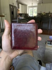 Vintage Coach Burgundy Leather Bifold Wallet Unisex 12 Card Slots Unisex Wallet price