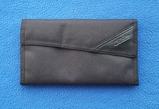 23 x 13cm Black Padded Card Wallet.  Long Folder - 11 small + 2 large pockets ( Unisex Wallet price