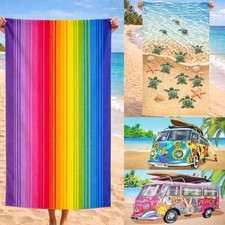 Large Microfibre Beach Towel Quick Dry Sand Free Travel Towel 140x70cm Beach Towel price