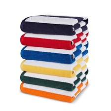 Cabana Stripe Beach Towels 100% Cotton 70cm x 150cm Large Pool Towel Quick Dry Beach Towel price