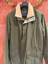 Barbour Men’s Waterproof Breathable Jacket Green L Nylon/Poly Zip Button Logo Men's Raincoat price