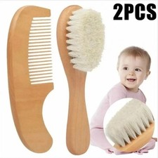 2pcs baby comb set baby care hair brush soft wool wood comb,Newborn to kids. Baby Care Set price