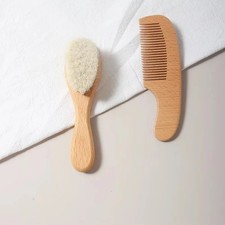 Baby Hair Brush - Beech Wood Baby Comb for Gentle Care - 2pcs Set Baby Care Set price