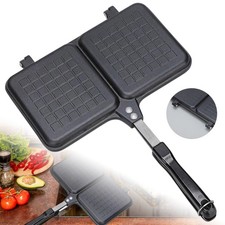 Double-Sided Non-Stick Sandwich Maker Portable Breakfast Pan for Outdoor, Home Sandwich Makers price