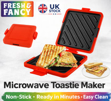 Fresh & Fancy Microwave Toastie Maker Red Non Stick Sandwich Press Easy Clean Sandwich Makers price