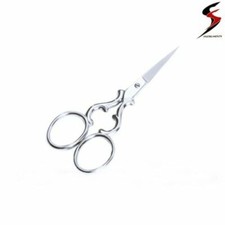 SS Multi Purpose Bird/ Stork Small Embroidery Sewing Fancy Scissors Plated 3.5" Scissors price