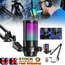 USB Streaming Podcast PC Microphone Studio Cardioid Condenser Live Mic Kit UK Studio Microphone price