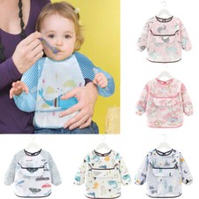 LONG SLEEVE Bibs Waterproof Coverall Apron for Feeding Wipe Clean Baby Bibs Feeding Bib price