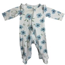 Carters Sleeper Pajamas Baby Girl Flowers Blue 6 Months Baby Pajamas price