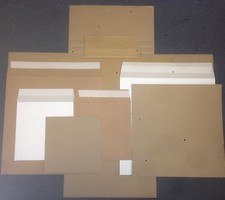 STRONGEST ALL BOARD VINYL LP RECORD MAILERS +  - STIFFENERS 7"+ 12" + CRUCIFORM Board price