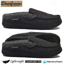MENS MEMORY FOAM SLIP ON SLIPPERS INDOOR FUR WARM COZY WINTER MOCCASIN MULE SIZE Men's Slippers price