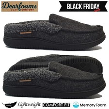 MENS MEMORY FOAM SLIP ON SLIPPERS INDOOR FUR WARM COZY WINTER MOCCASIN MULE SIZE Men's Slippers price