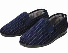 Mens Oakenwood comfortable Slipper Memory Foam Navy Blue  Full Slip, style PAUL Men's Slippers price