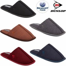 DUNLOP MENS SLIPPERS NEW WINTER WARM FUR COSY LUXURY INDOOR SLIP ON SHOES SIZE Men's Slippers price